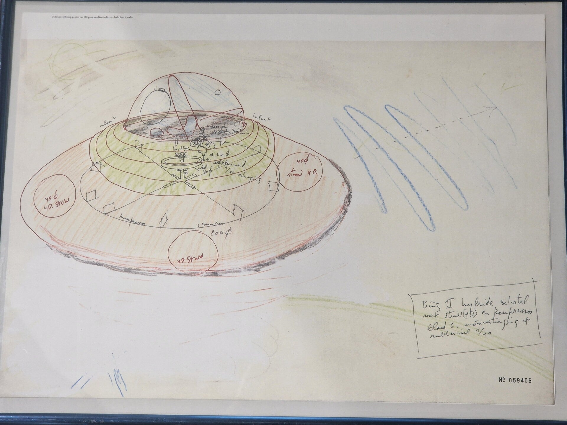 Panamarenko bing II , hybride schotel, nr .........  , uitgebracht door de standaard