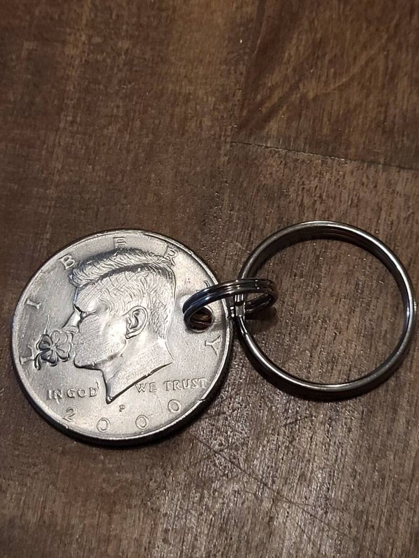 Lucky Coinz Penny, Quarter, Half-Dollar, Dollar Coin Keyring Keychain