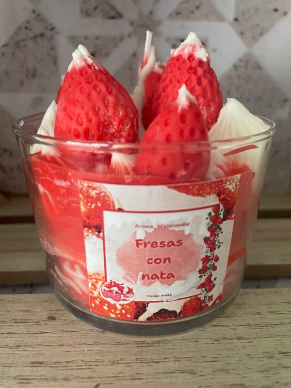 Vela Fresas con nata