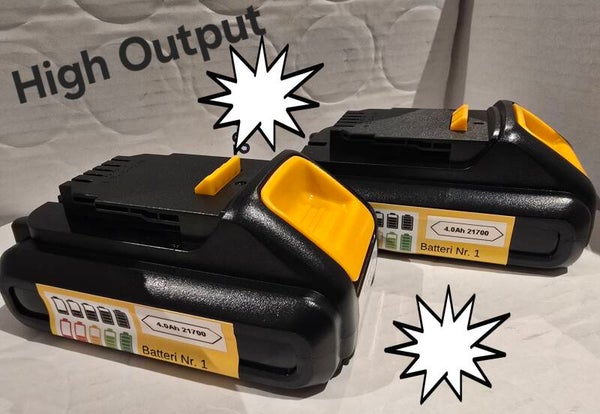 Erstatnings batteri passe Dewalt verktøy 4.0Ah High Output