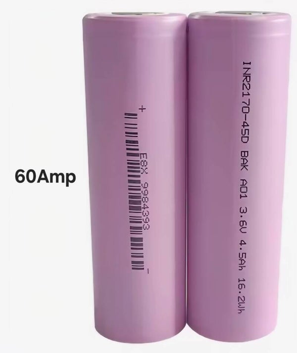 Klasse A Original BAK 45D 21700 Tablettløs celle Maks 60A (5 stk)