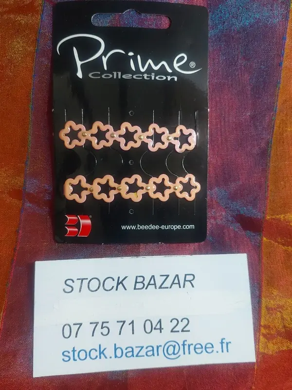 Barrettes pince étoiles rose