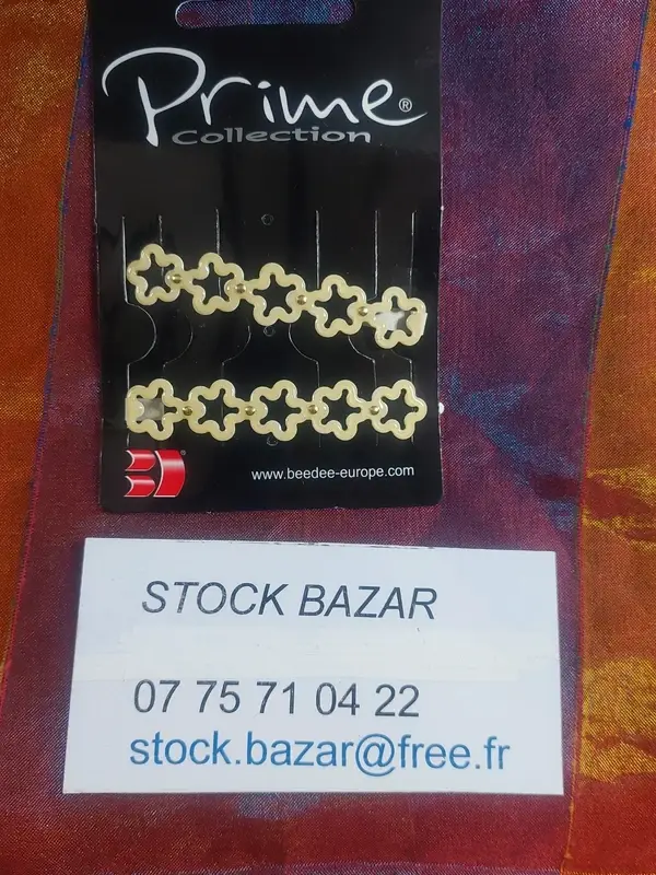 Barrettes pinces modèle étoiles jaune