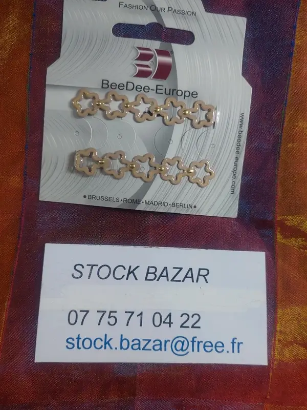 Double barrettes pince étoiles crème