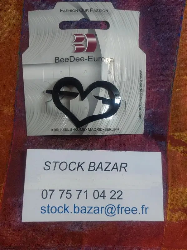 Barrette pince modèle gros coeur
