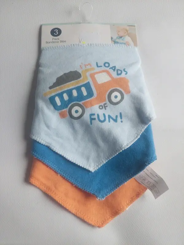 Lot de 3 bavoirs bandanas