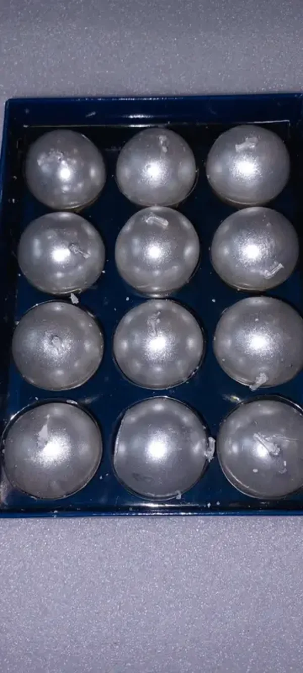 Bougie sphère argent