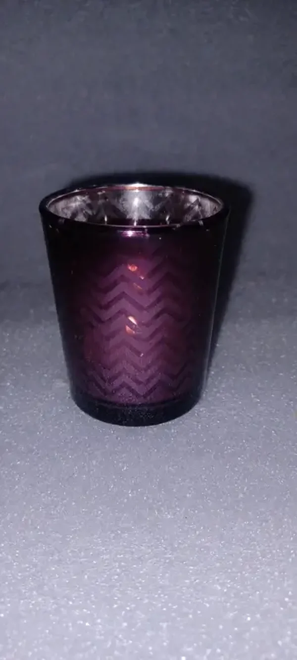 Photophore en verre violet