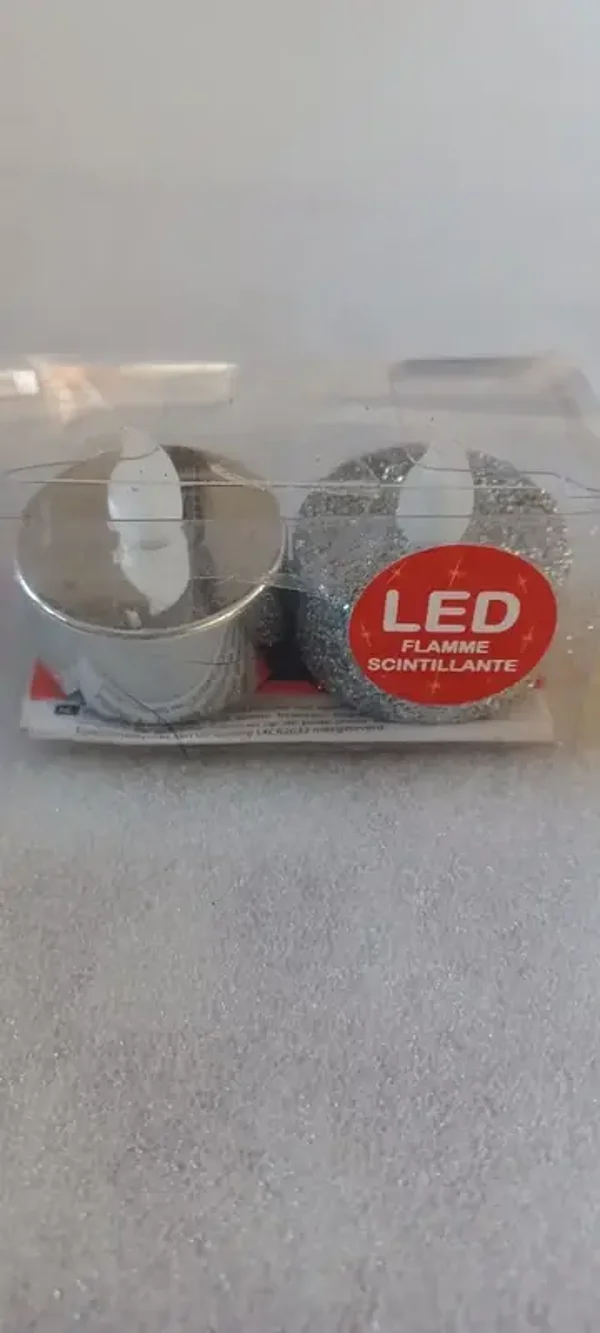 Bougies LED argentées