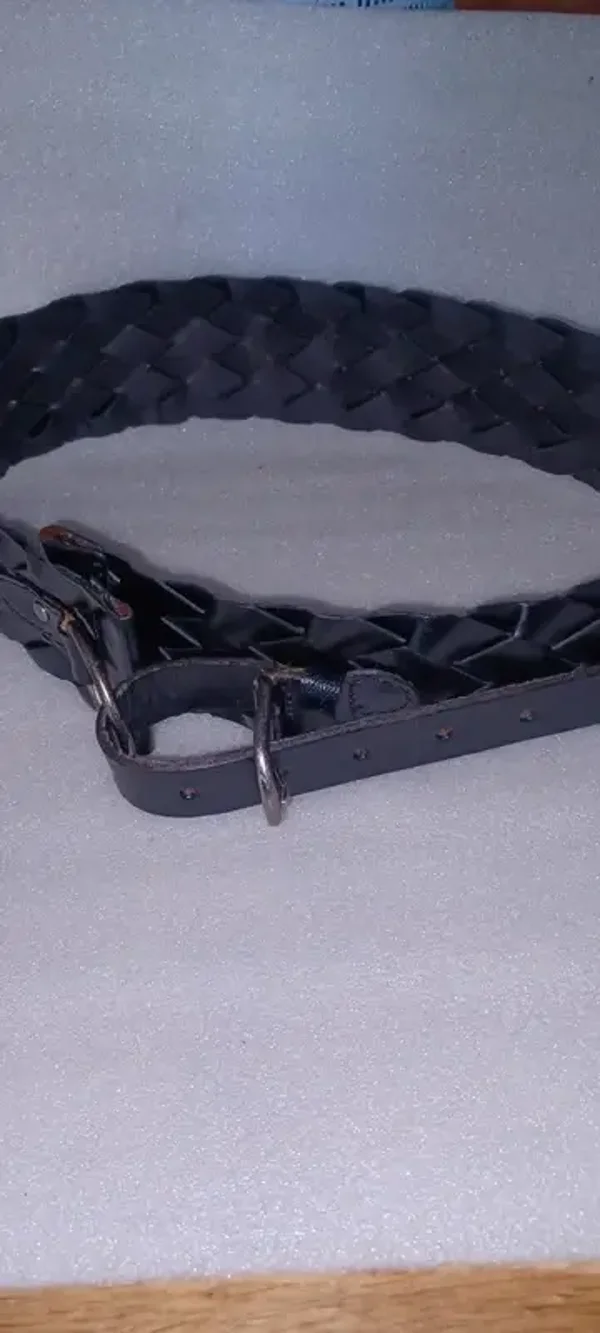 Ceinture noire "losanges" T90