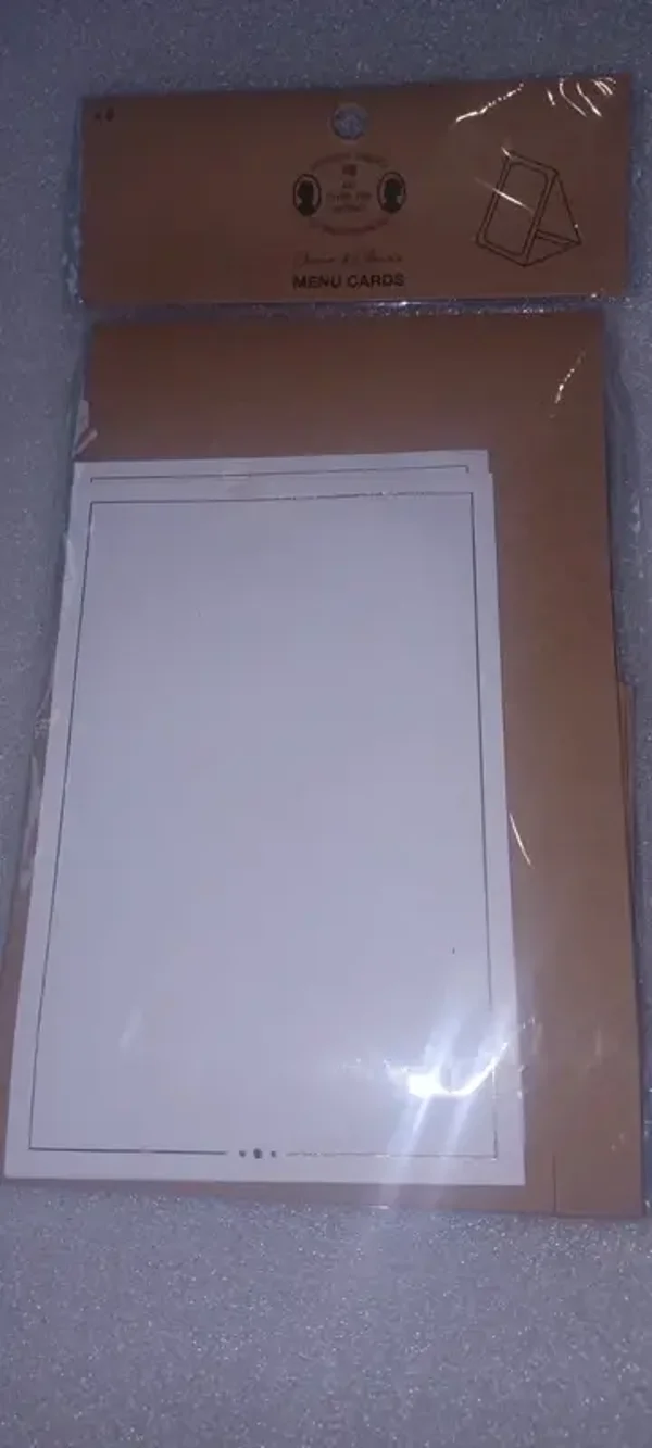 Menus et présentoirs