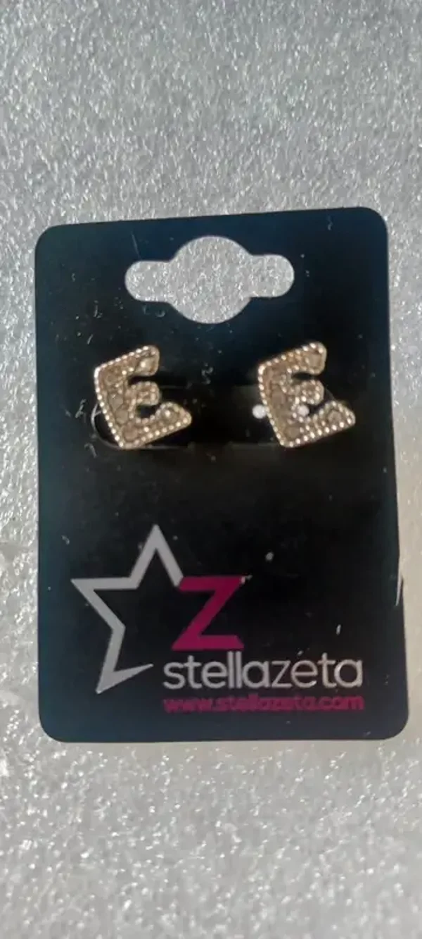 Boucles d'oreilles "E" strass