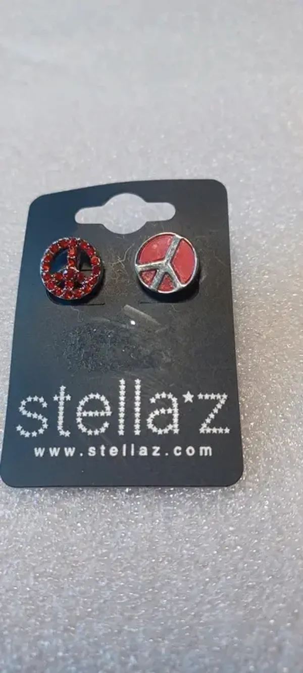 Boucles d'oreilles "cercle rouge avec motifs"
