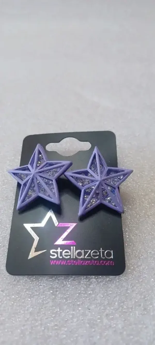 Boucles d'oreilles "étoile" violette