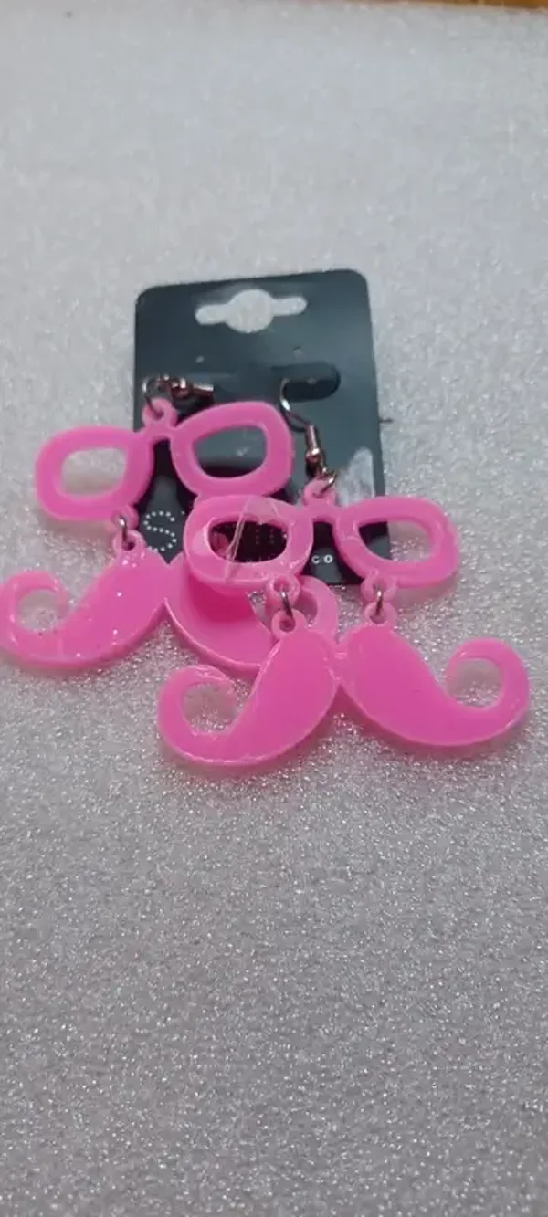 Boucles d'oreilles "lunettes moustache"