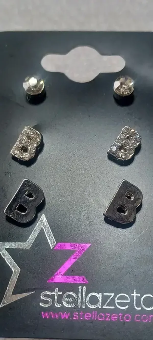 Boucles d'oreilles "B", diamant