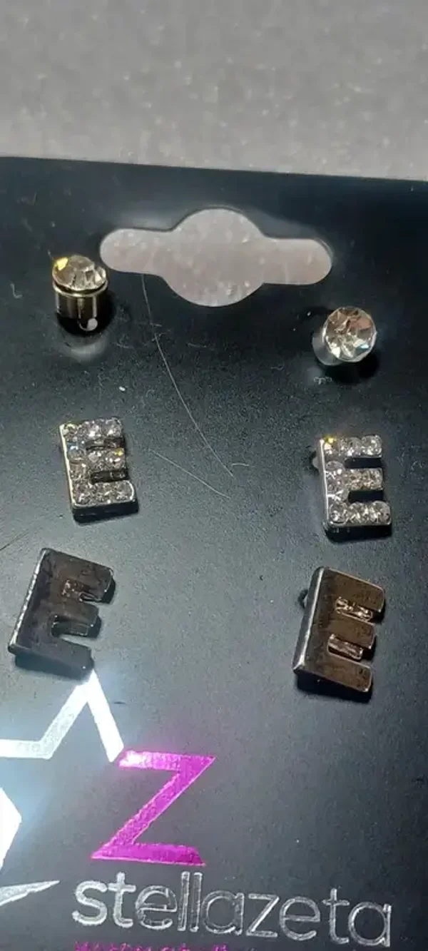 Boucles d'oreilles "E", diamant