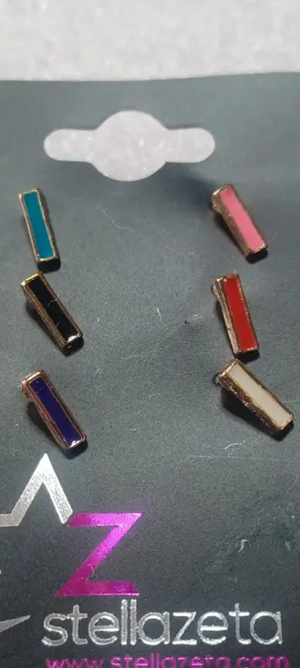 Boucles d'oreilles "I", en couleur