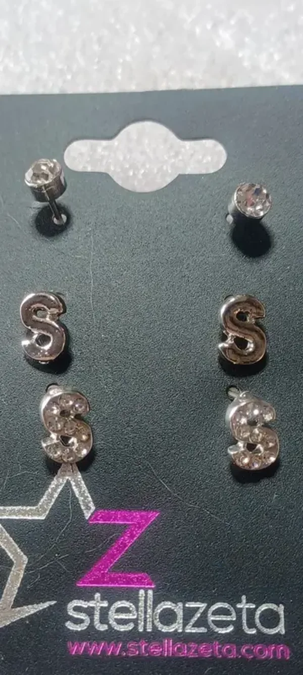 Boucles d'oreilles "S", strass