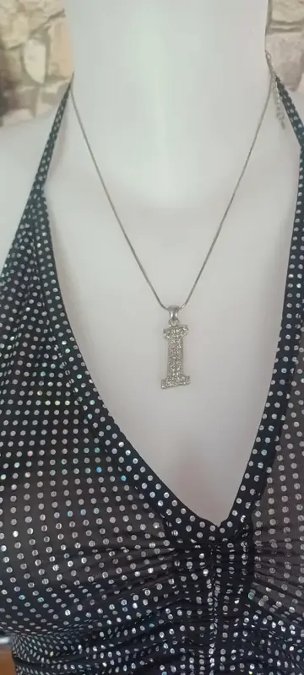Collier "I" strass