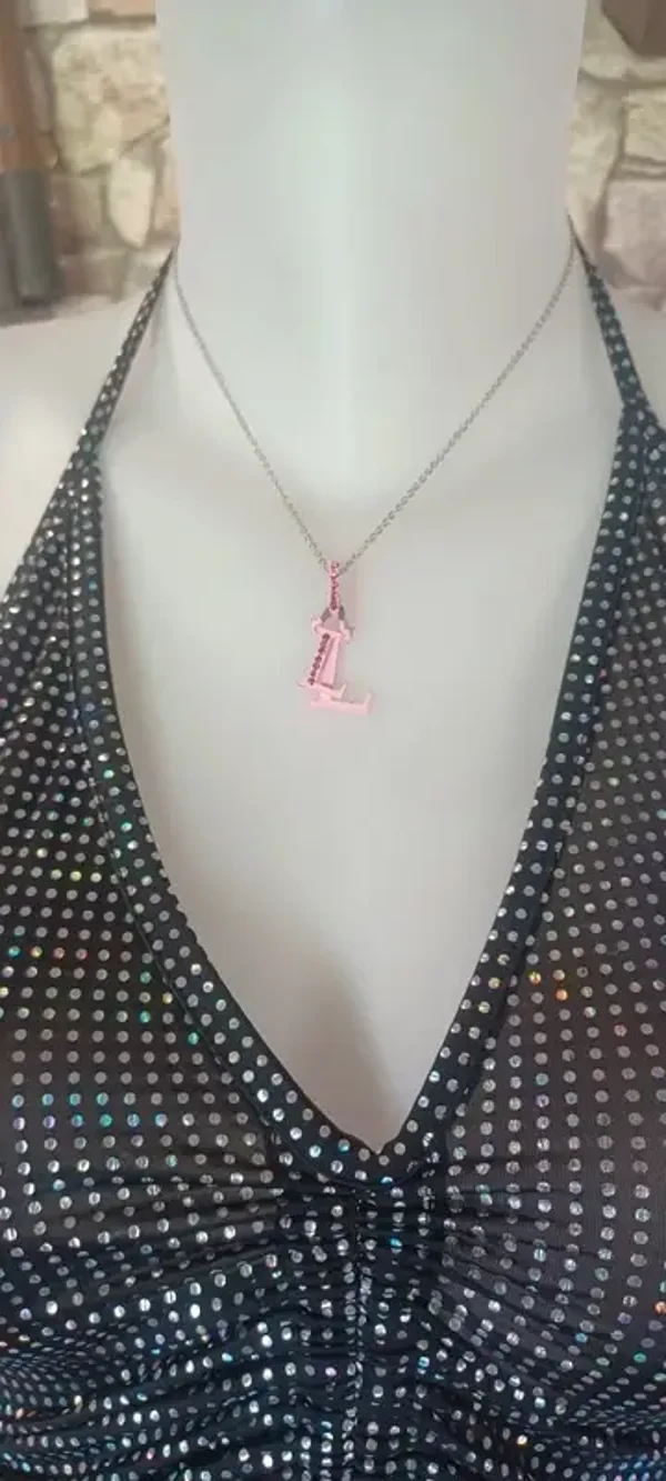 Collier "L" rose