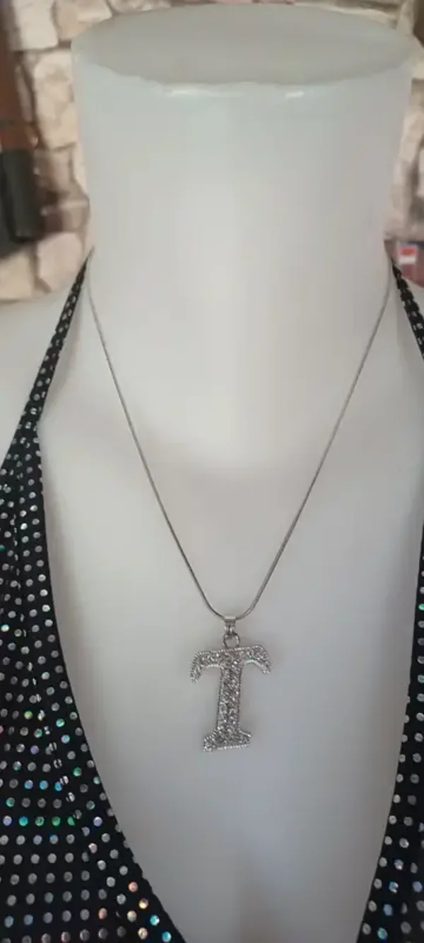 Collier "T" strass