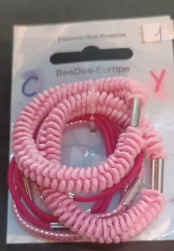 Lot d'élastiques rose