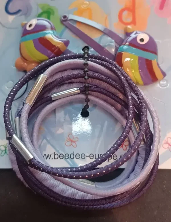 Lot d'élastiques et barrettes oiseau