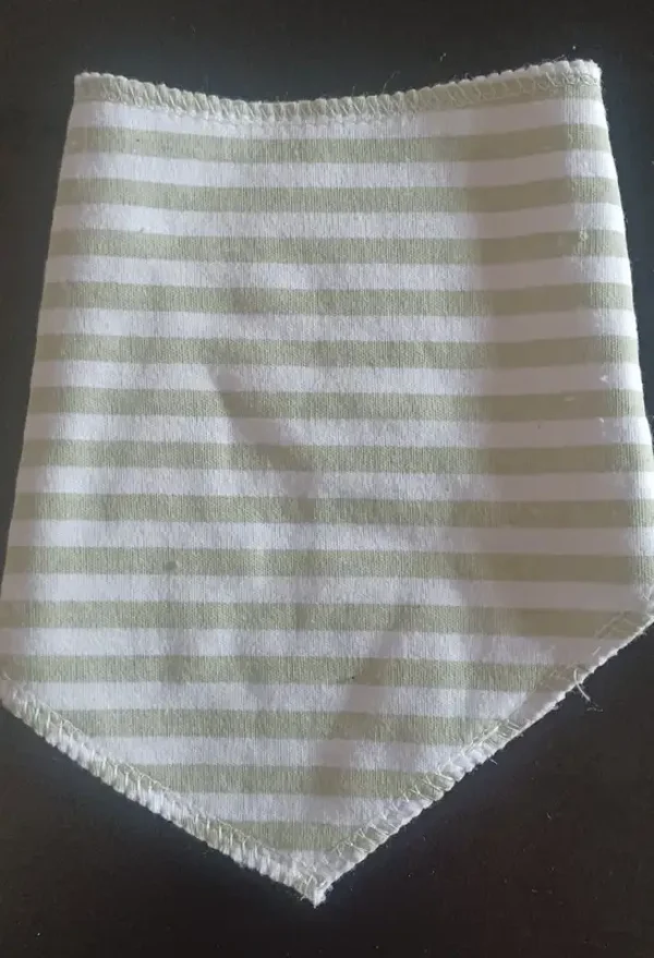 Bavoirs bandana kaki et rayures