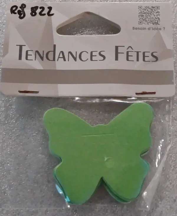 Décor de table "papillon" bleu et vert