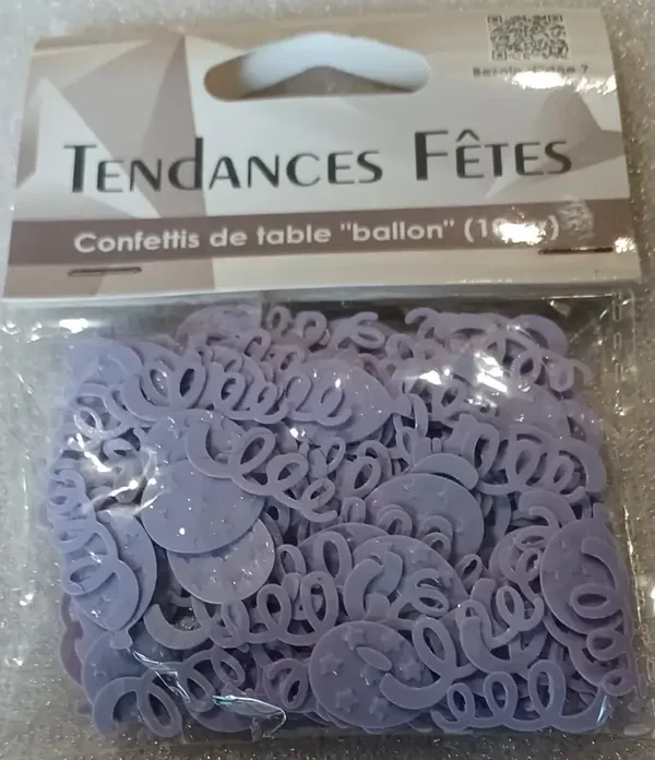 Confettis de table "ballon" violets