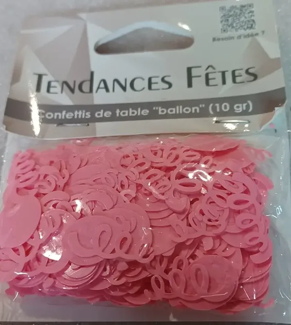 Confettis de table "ballon" roses