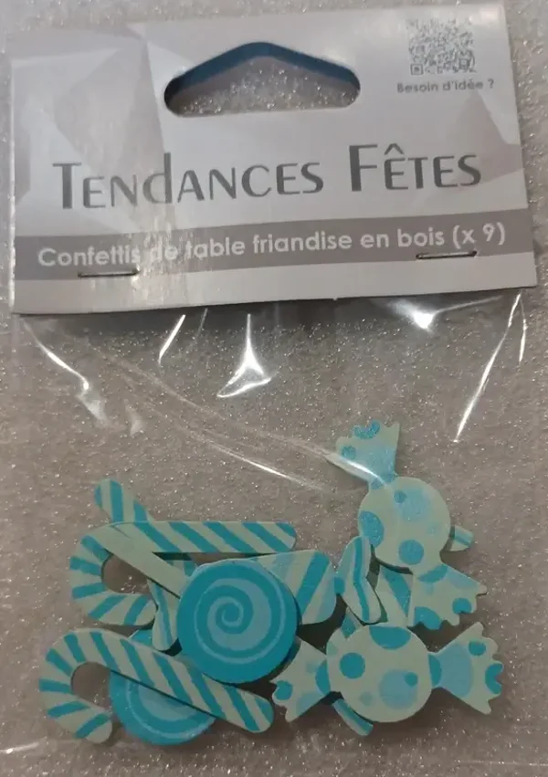 Confettis de table friandise en bois