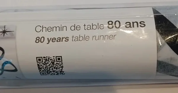 Chemin de table "80 ans"