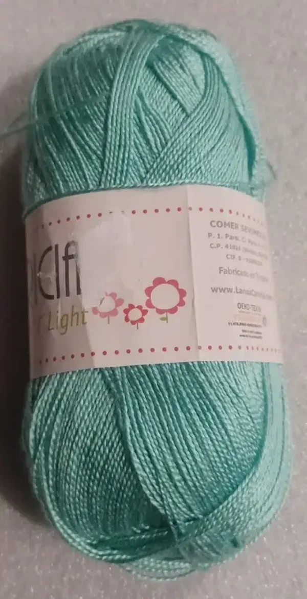 Fil à tricot ou crochet turquoise