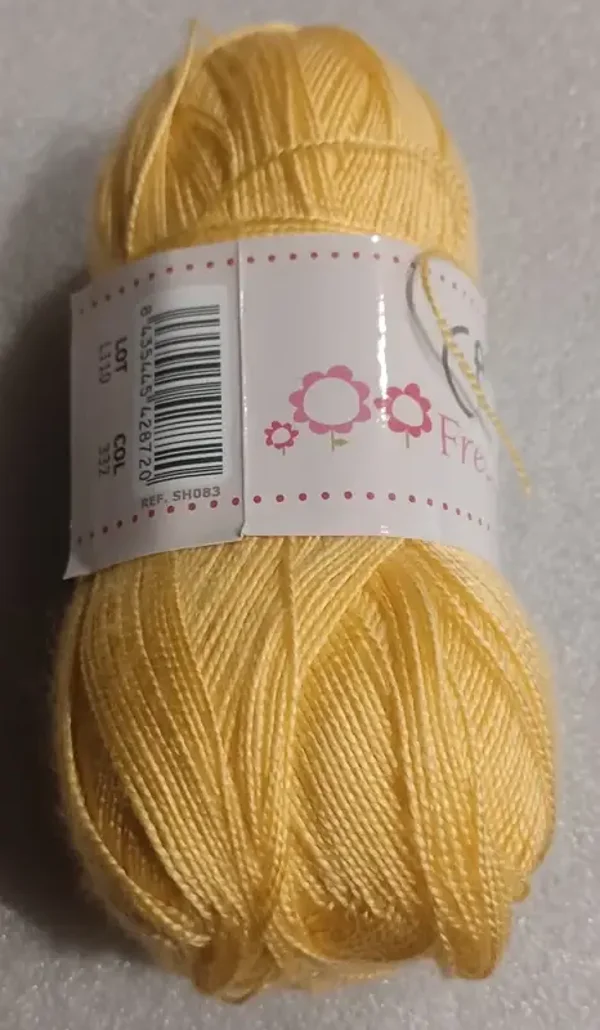 Fil à tricot ou crochet jaune orangé