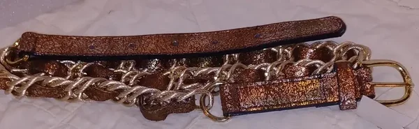 Ceinture marron "pailletée"