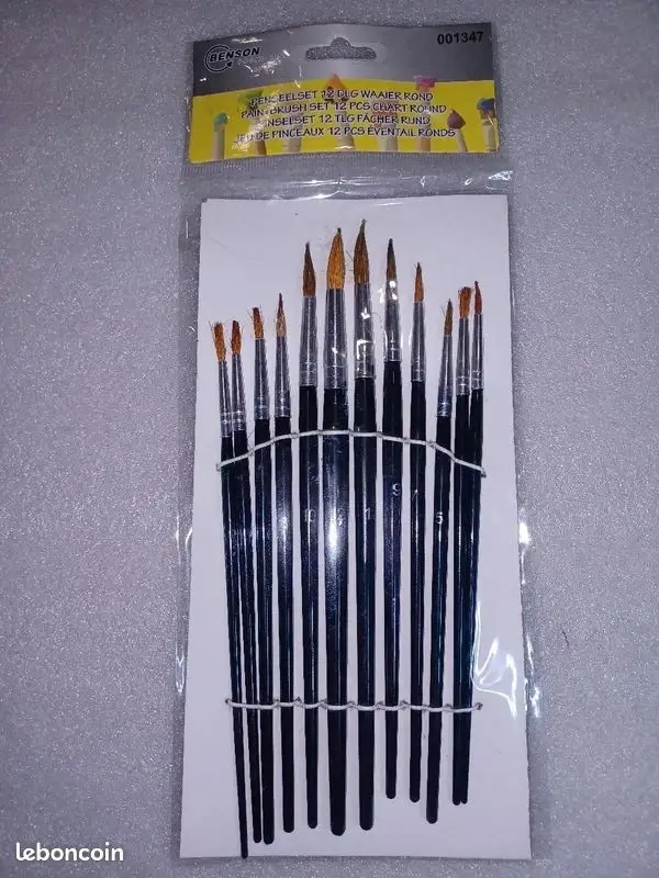 Jeu de pinceaux ronds