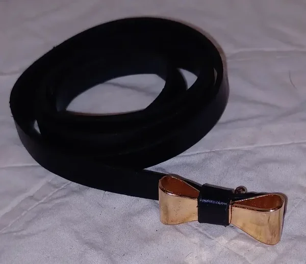 Ceinture noire boucle "noeud papillon"