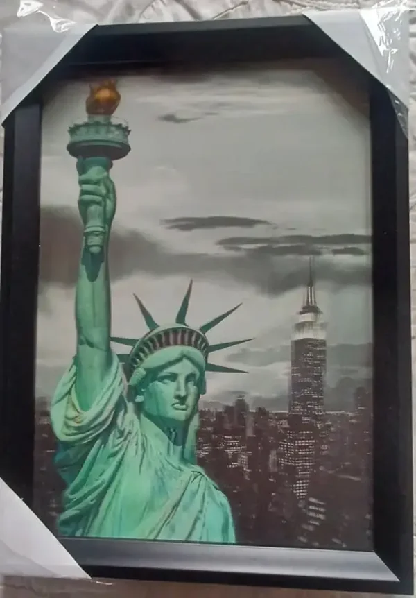 Cadre en 3D Statue de la Liberté