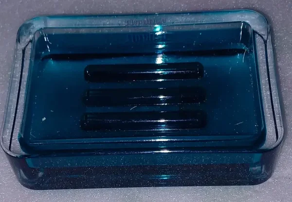 Porte savon bleu