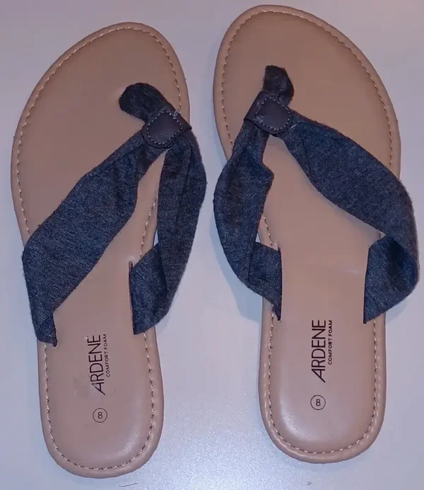 Sandales lanières en tissu gris
