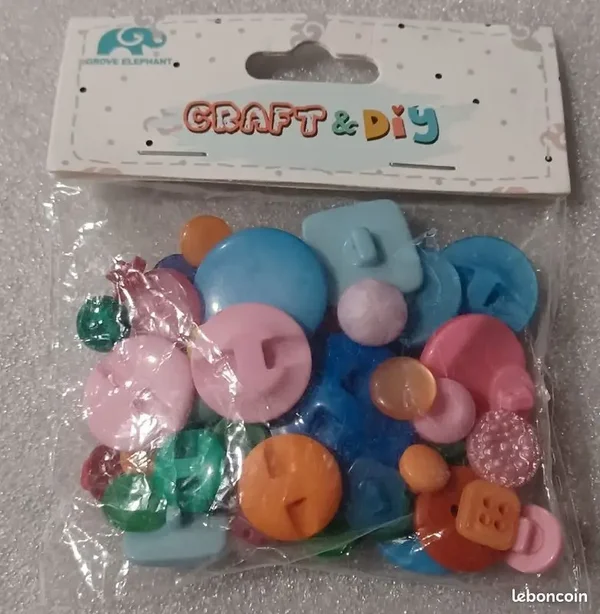 Boutons multicolores