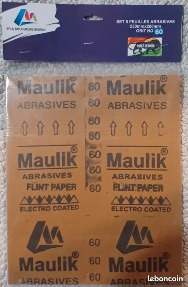 Feuilles abrasives n°60