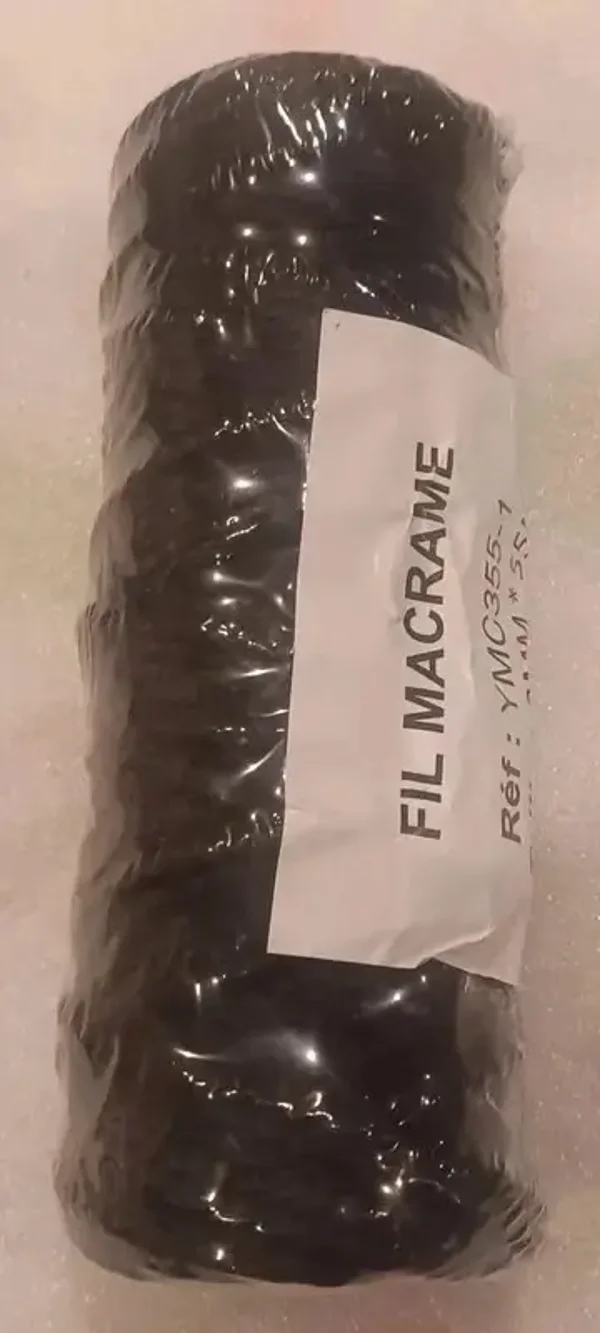 Bobine macramé noir
