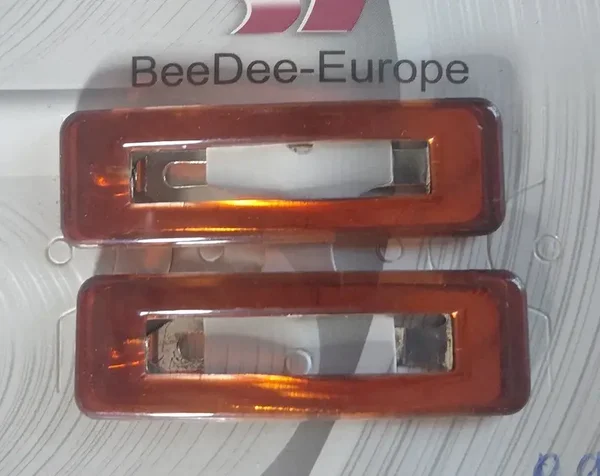 Double barrettes pince clic clac rectangulaires