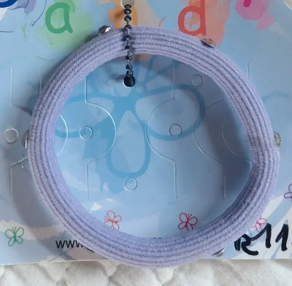 Élastique lilas avec strass