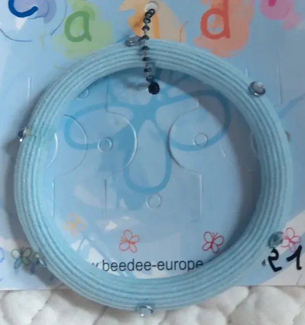 Élastique bleu avec strass