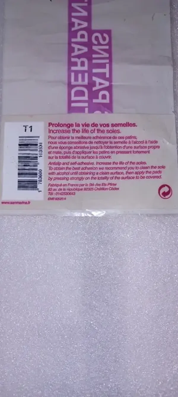 Patins antidérapants T1 beige orangé