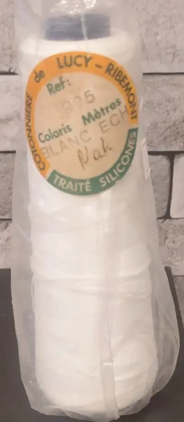 Fil coton blanc